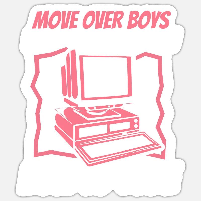 Let A Girl Show You How To Code Developer - Sticker Größe S (10 x 10 cm) - Mattweiß