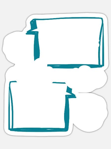 Dad What Are Clouds Made Of Developer Coder - Sticker Größe S (10 x 10 cm) - Mattweiß