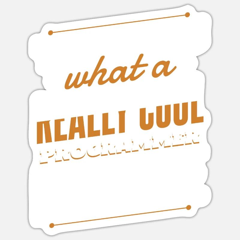 À quoi ressemble un programmeur vraiment cool Sticker taille S (10 x 10 cm)