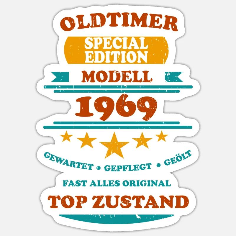 Oldtimer Retro 1969 Sticker Größe S (10 x 10 cm)