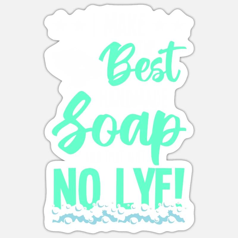 Making soap - Sticker size S (10 x 10 cm) - white matte