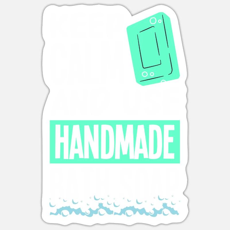 Faire du savon - Sticker taille S (10 x 10 cm) - blanc mat