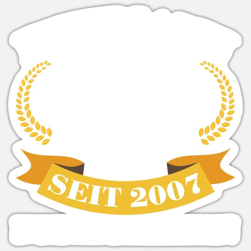 16. Hochzeitstag Ehemann Saphirhochzeit Geschenk Sticker Größe S (10 x 10 cm)