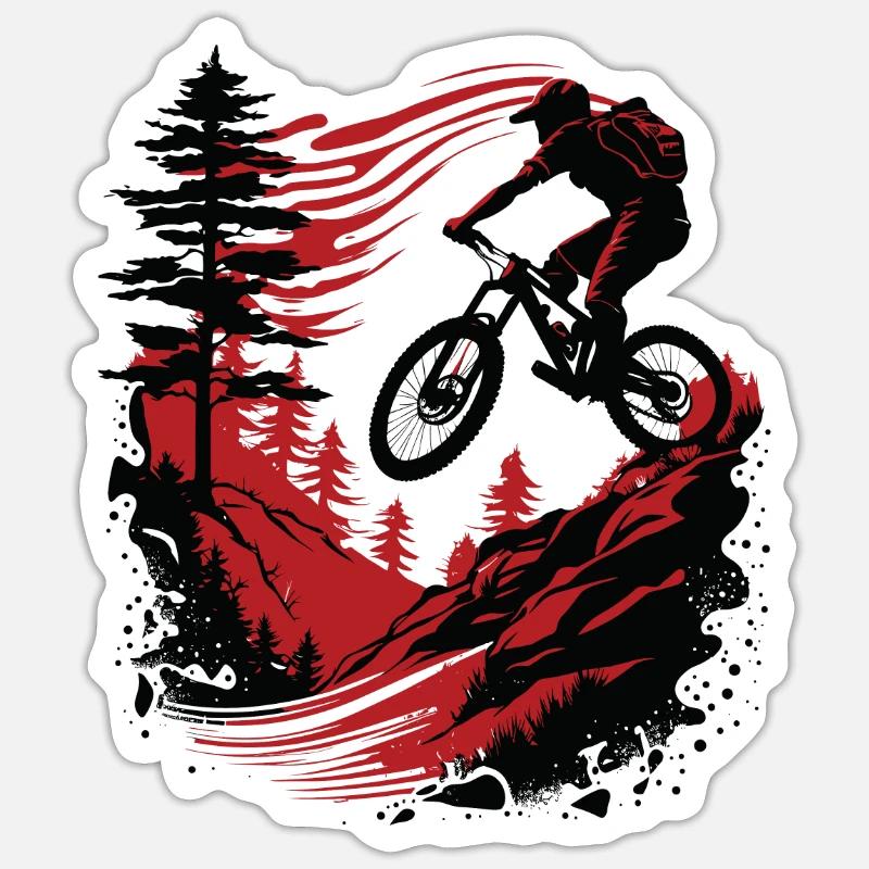 MBR Mountainbiker - Sticker Größe S (10 x 10 cm) - Mattweiß