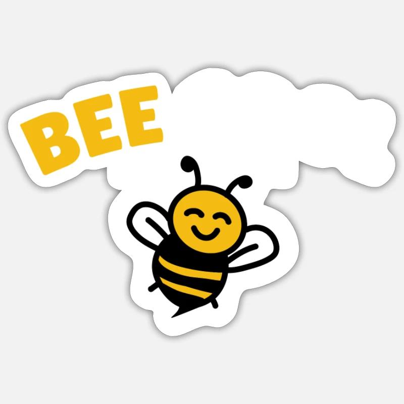 Bee cool - Sticker Größe S (10 x 10 cm) - Mattweiß