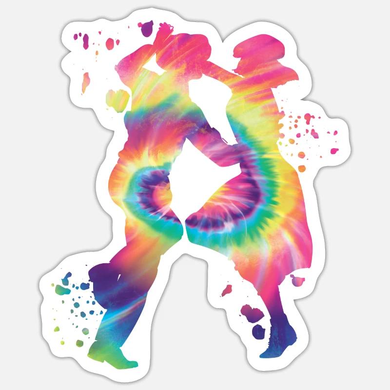 Tanzen Swing 60s Boogie Woogie - Sticker Größe S (10 x 10 cm) - Mattweiß