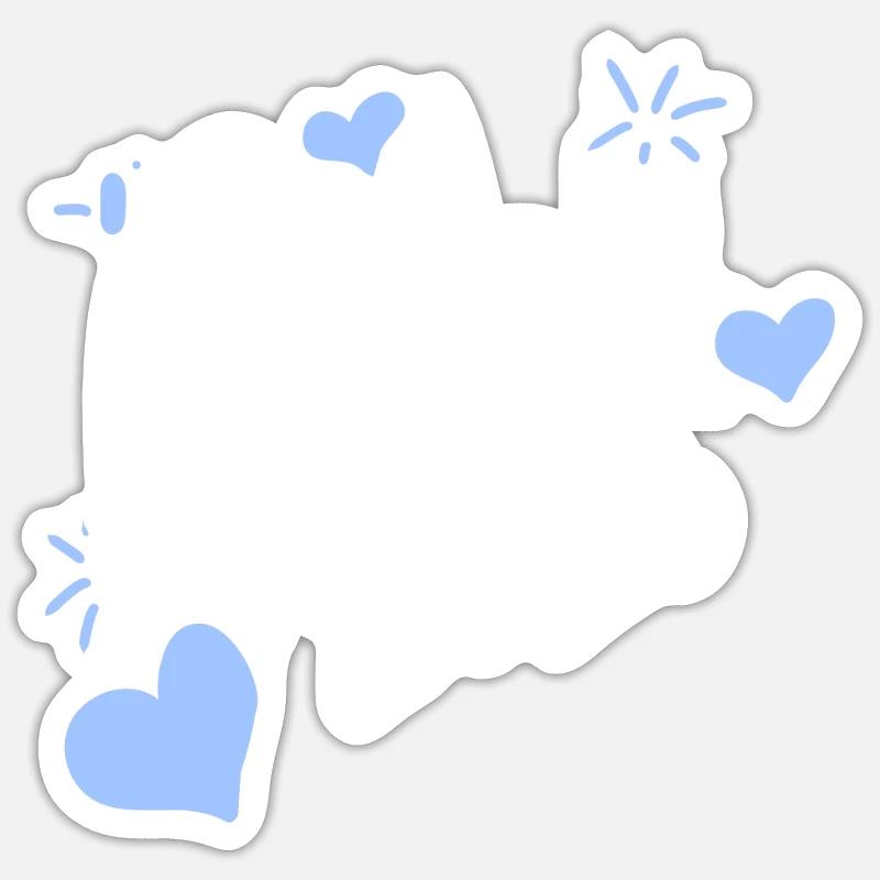 Bébé 2023 Garçon - Sticker taille S (10 x 10 cm) - blanc mat
