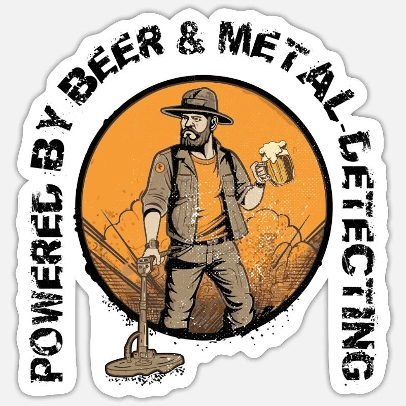Détecteurs Sondler sonde Lustiges-Bier - Sticker taille S (10 x 10 cm) - blanc mat