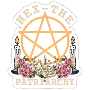 Feminismus Verhext Das Patriarchat Feministisch - Sticker Größe S (10 x 10 cm) - Mattweiß - Vorne