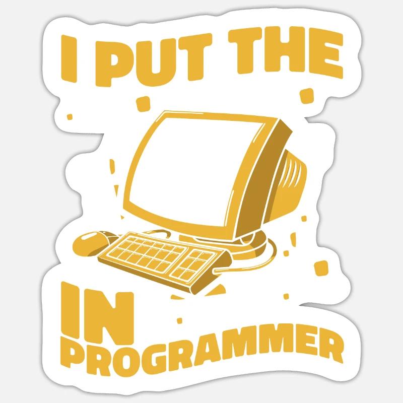 J’ai mis le pro dans Programmeur Developer Coder Sticker taille S (10 x 10 cm)
