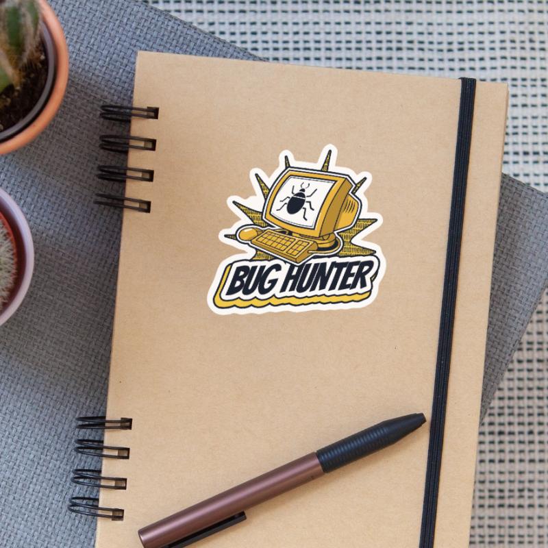 Bug Hunter Software Engineer Developer Coder Sticker size S (10 x 10 cm)