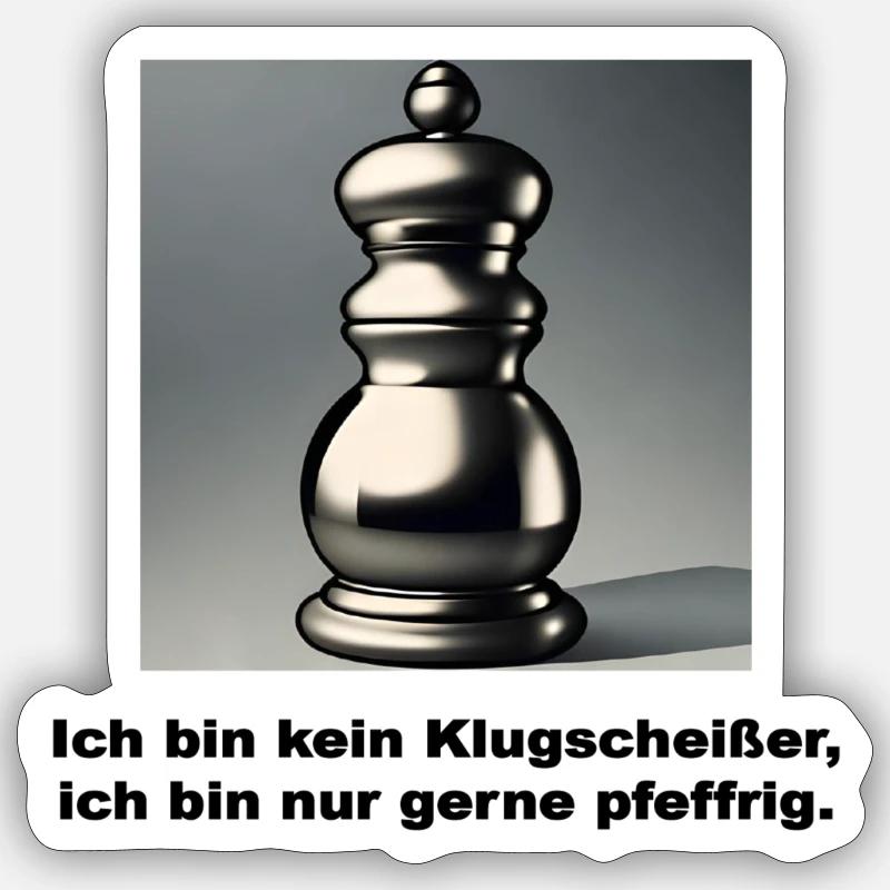 Lustiger Spruch - Pfeffriges Temperament Sticker Größe S (10 x 10 cm)