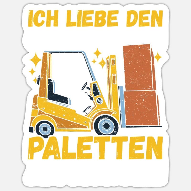 Gabelstaplerfahrer Gabelstapler Staplerfahrer Sticker Größe S (10 x 10 cm)