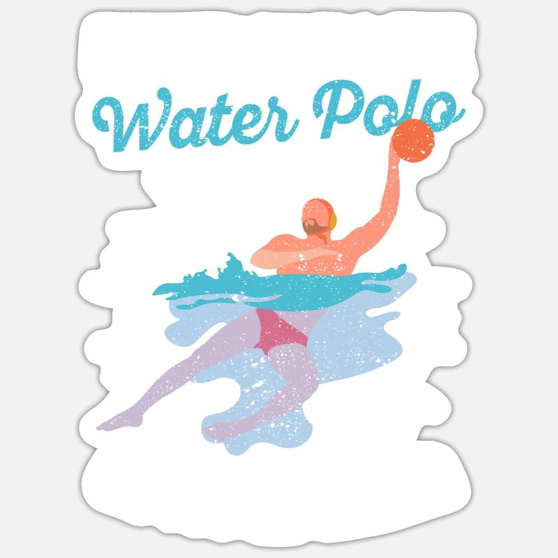 Entweder du liebst Wasserball oder du liegst Sticker Größe S (10 x 10 cm)