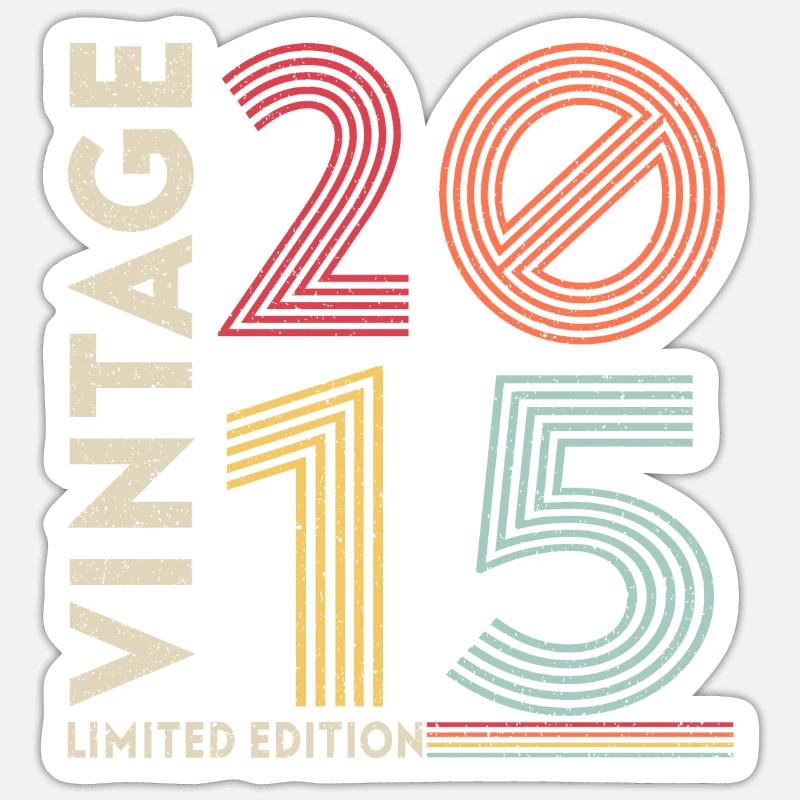 Old School 2015 - Sticker Größe S (10 x 10 cm) - Mattweiß