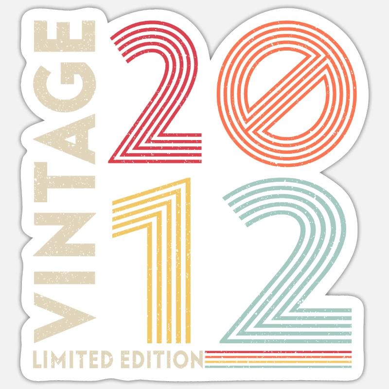 2012 Unikal - Sticker Größe S (10 x 10 cm) - Mattweiß