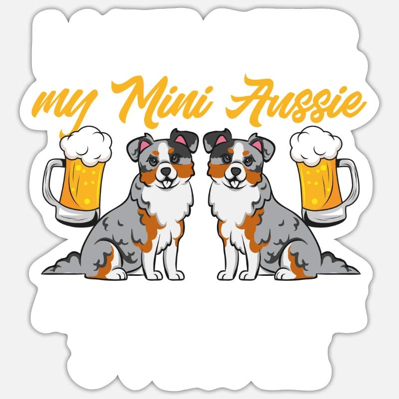 Miniature Australian Shepherd - Sticker size S (10 x 10 cm) - white matte