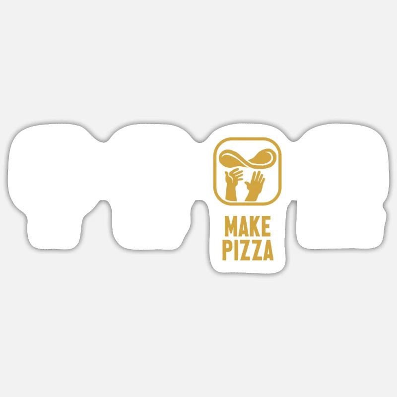 Eat Sleep Make Pizza Repeat Pizza Pizzablech Sticker Größe S (10 x 10 cm)