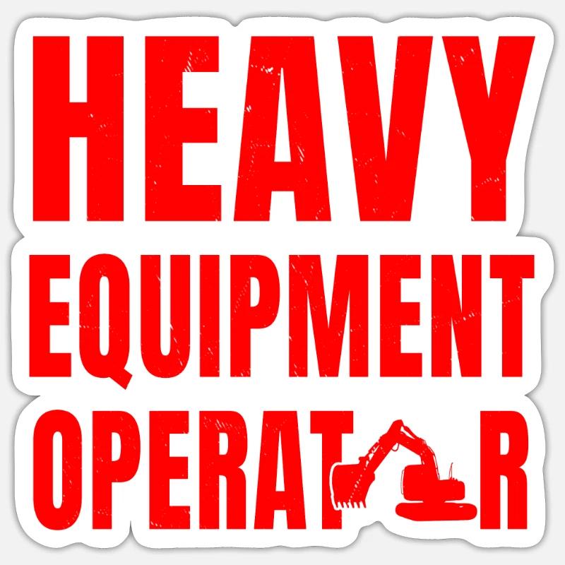 Baggerfahrer Sticker Größe S (10 x 10 cm)