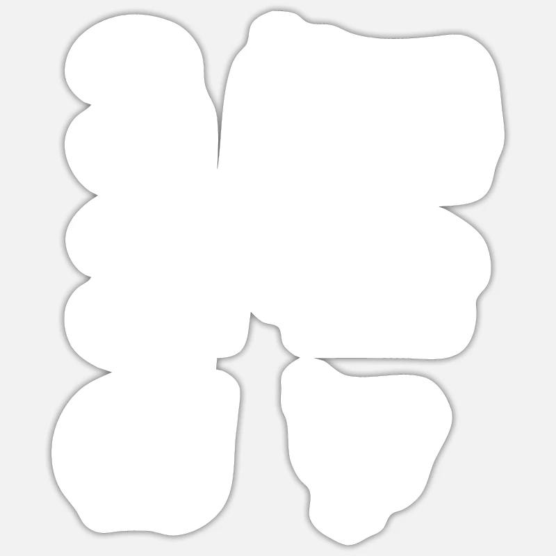 BBQ - Sticker Größe S (10 x 10 cm) - Mattweiß