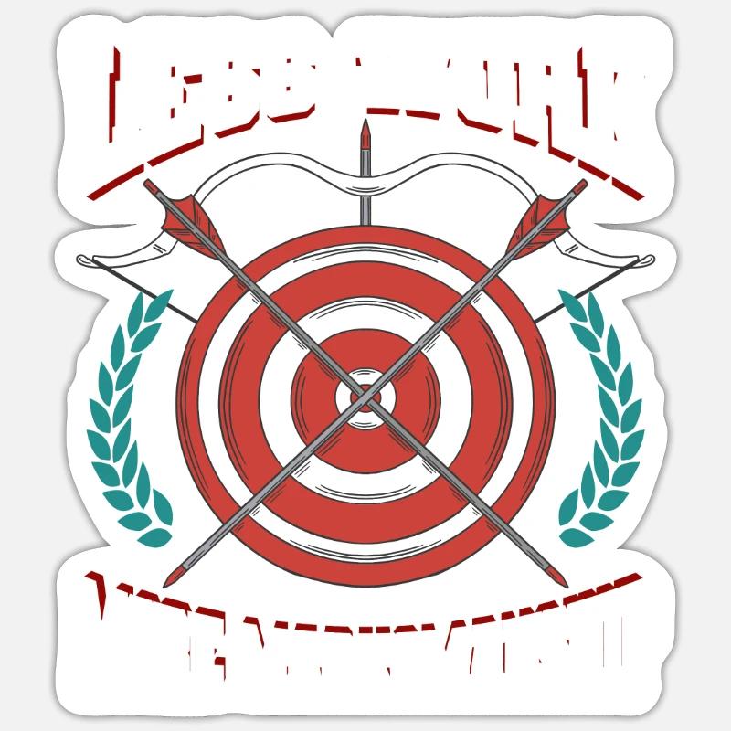 Tir à l’arc Tir à l’arc Archer Target - Sticker taille S (10 x 10 cm) - blanc mat