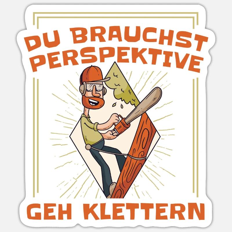 Baumpfleger Baumkletterer Arborist Witzig Sticker Größe S (10 x 10 cm)