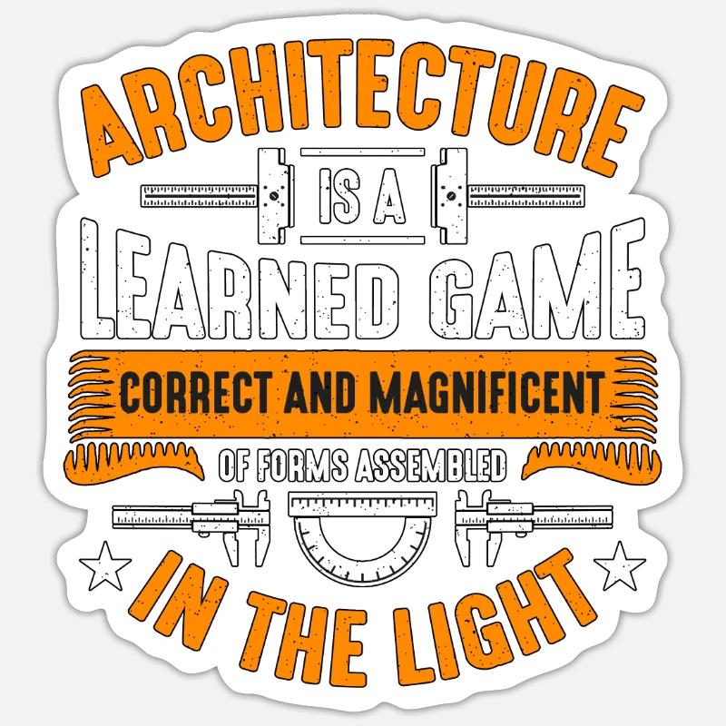 L’architecture est un constructeur de jeux appris Architectes Sticker taille S (10 x 10 cm)