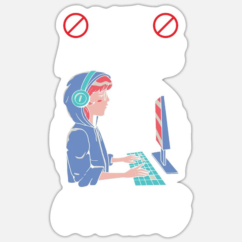 Ne vous embêtez pas: je programme Coding Coder Sticker taille S (10 x 10 cm)