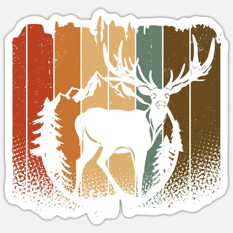 Elk - Sticker size S (10 x 10 cm) - white matte