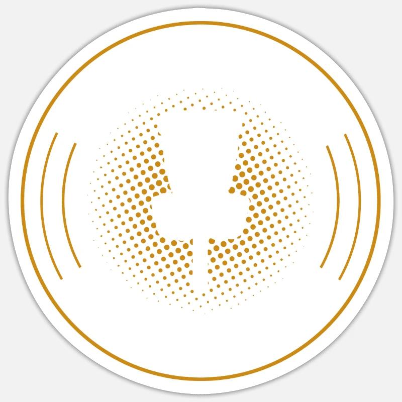 Discgolf Disc Golf - Sticker size S (10 x 10 cm) - white matte