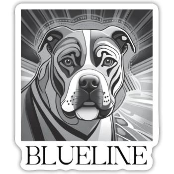 Blueline2 - Sticker Größe S (10 x 10 cm) - Mattweiß - Vorne