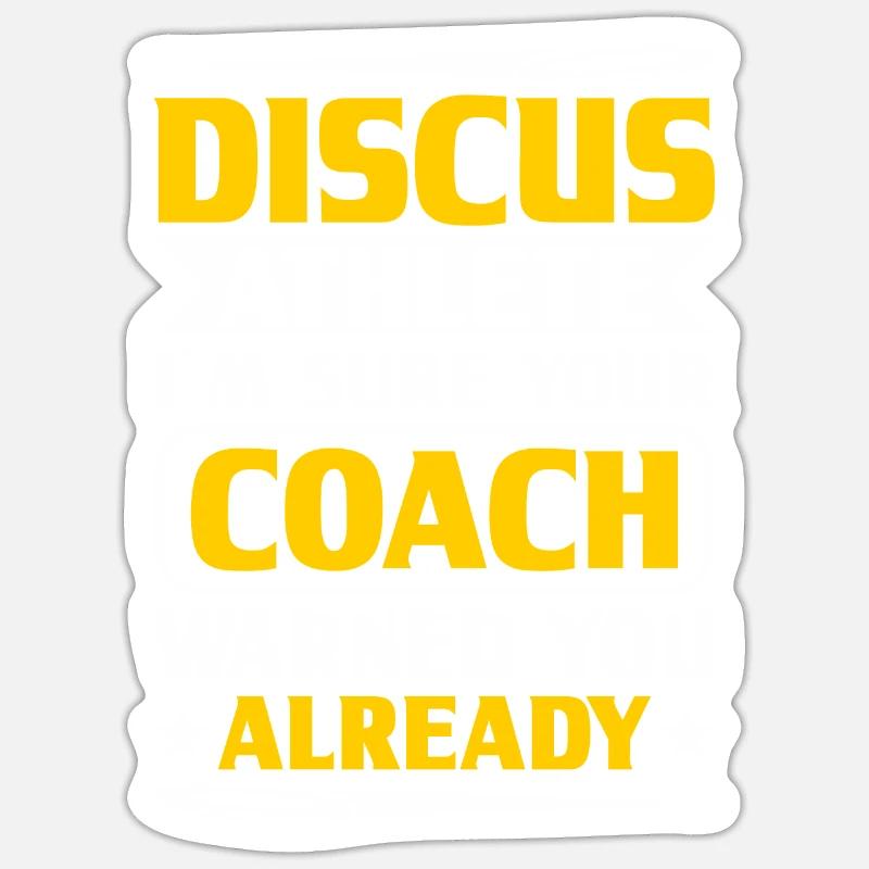 Diskuswurf Diskuswerfer Leichtathletik Diskus Sticker Größe S (10 x 10 cm)