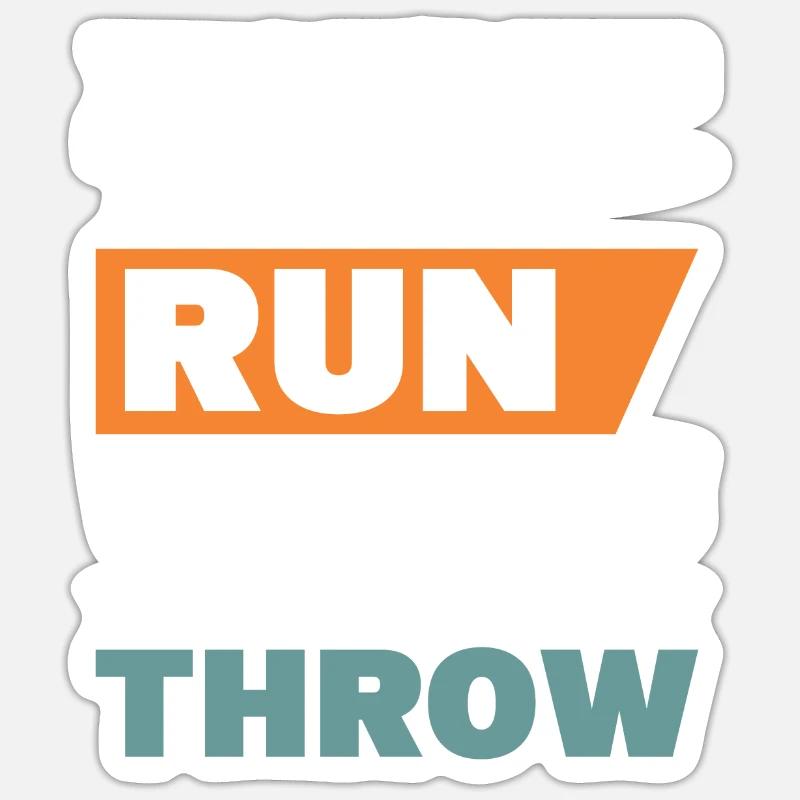 Diskuswurf Diskuswerfer Leichtathletik Diskus Sticker Größe S (10 x 10 cm)