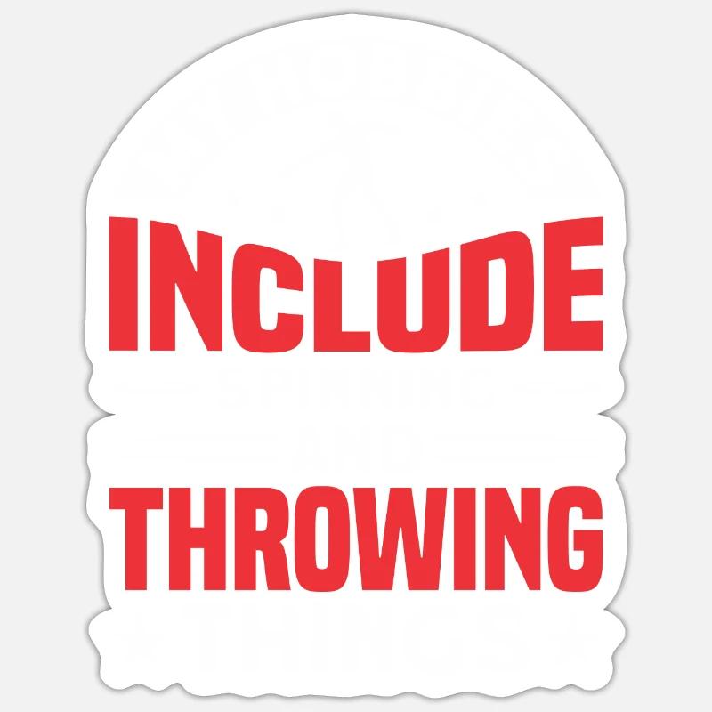 Diskuswurf Diskuswerfer Leichtathletik Diskus Sticker Größe S (10 x 10 cm)