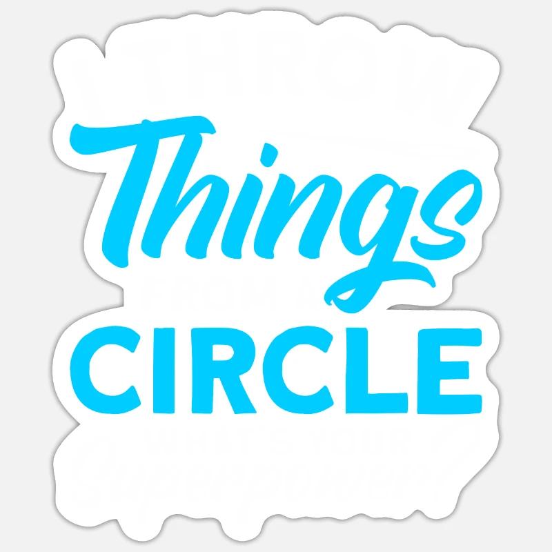 Diskuswurf Diskuswerfer Leichtathletik Diskus Sticker Größe S (10 x 10 cm)