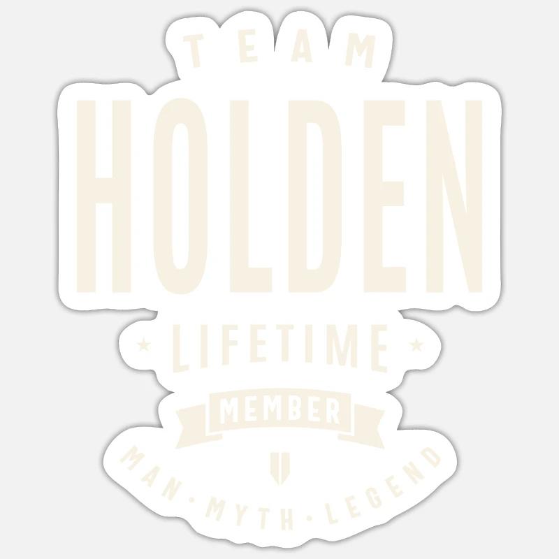 Team Holden lebenslanges Mitglied - Sticker Größe S (10 x 10 cm) - Mattweiß