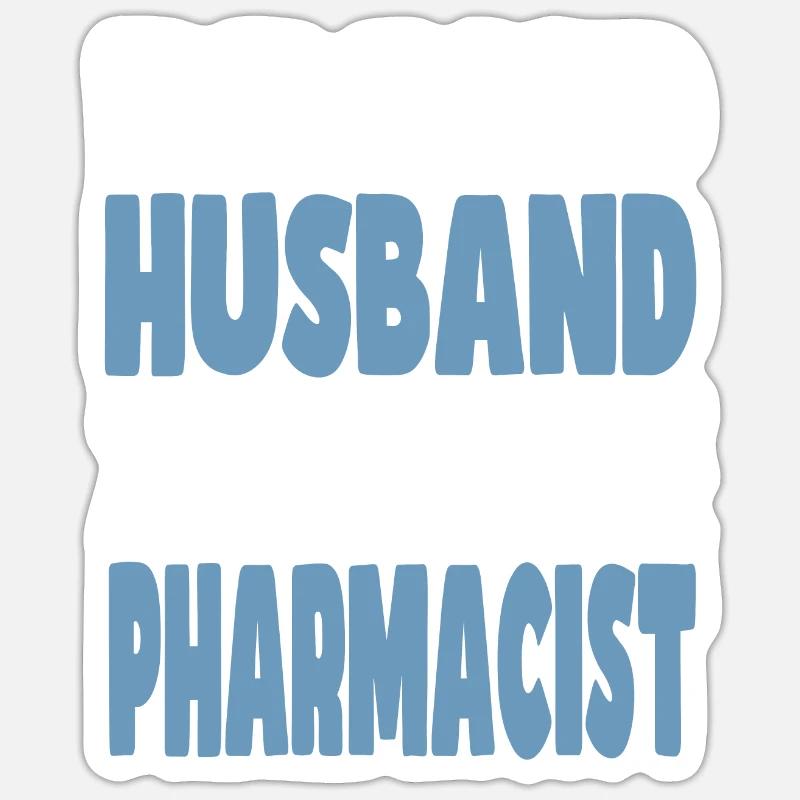 Stolze Ehefrau Eines Verdammt Guten Apothekers - Sticker Größe S (10 x 10 cm) - Mattweiß