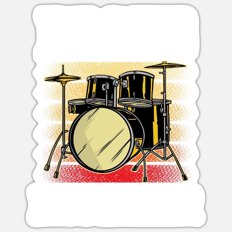 Proud Drummer Drums Drumming - Sticker size S (10 x 10 cm) - white matte