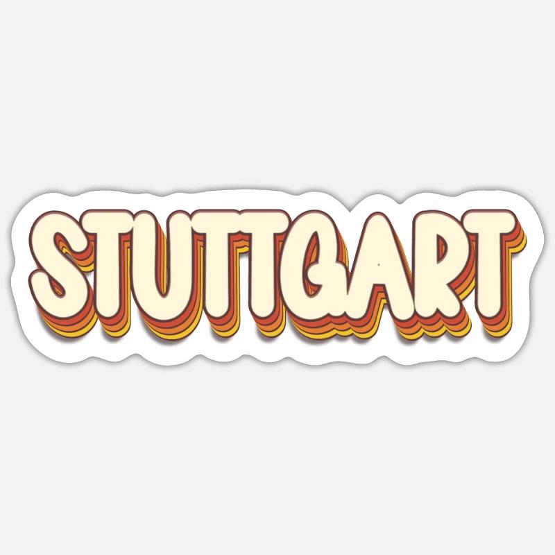 Stuttgartererin Stuttgarterer Stuttgarter - Sticker Größe S (10 x 10 cm) - Mattweiß