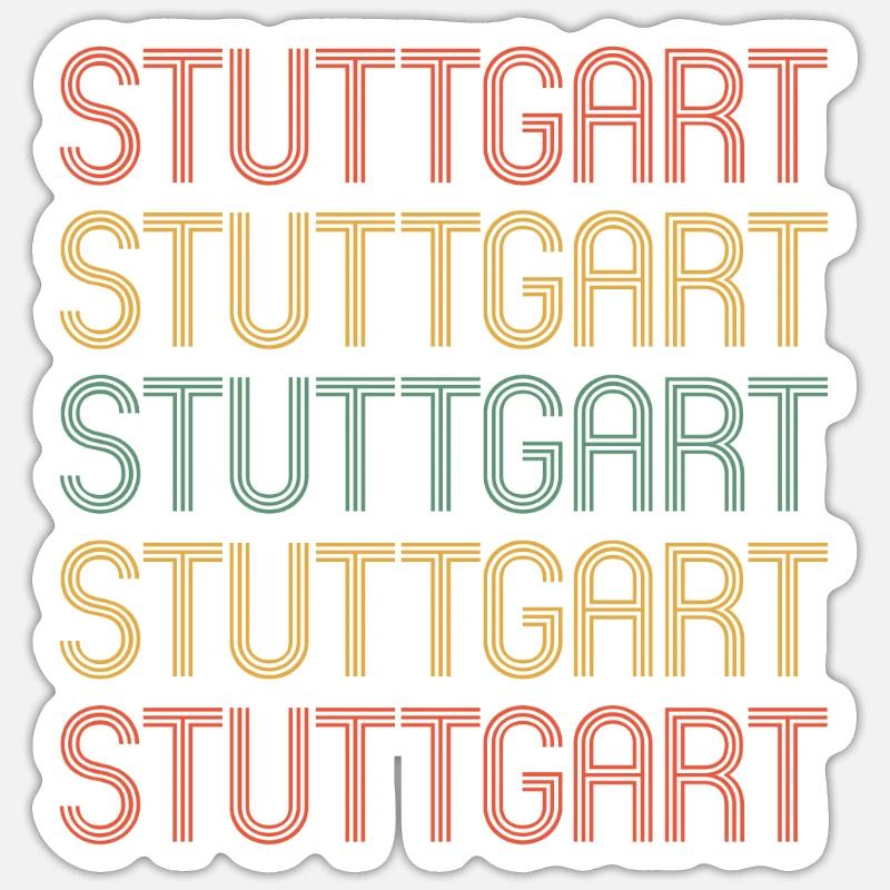 Stuttgarterin Stuttgarterer Stuttgarter - Sticker taille S (10 x 10 cm) - blanc mat