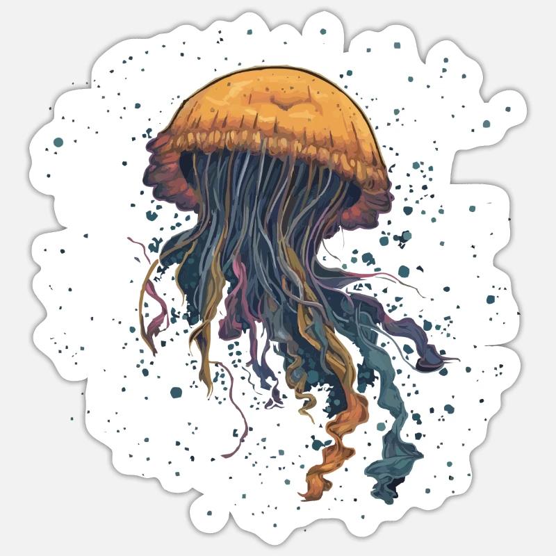 Méduse Sticker taille S (10 x 10 cm)
