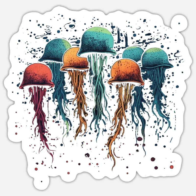 Jellyfish Sticker size S (10 x 10 cm)