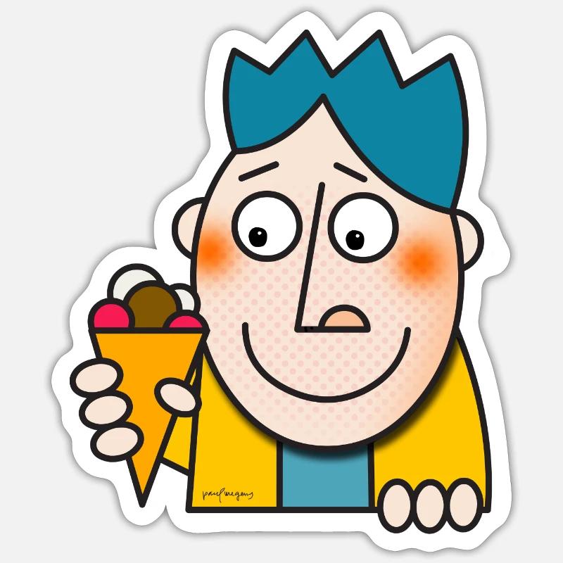 "Eiscreme" Sticker Größe S (10 x 10 cm)