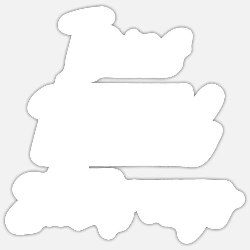 Muttertag, an dem ich vor 2 Kindern normal war Sticker Größe S (10 x 10 cm)