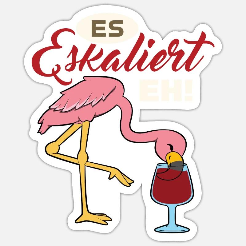 Es Eskaliert Eh - Sticker Größe S (10 x 10 cm) - Mattweiß