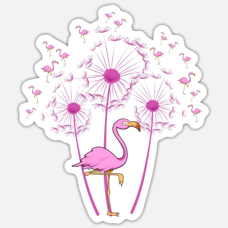 Flamingo - Sticker size S (10 x 10 cm) - white matte