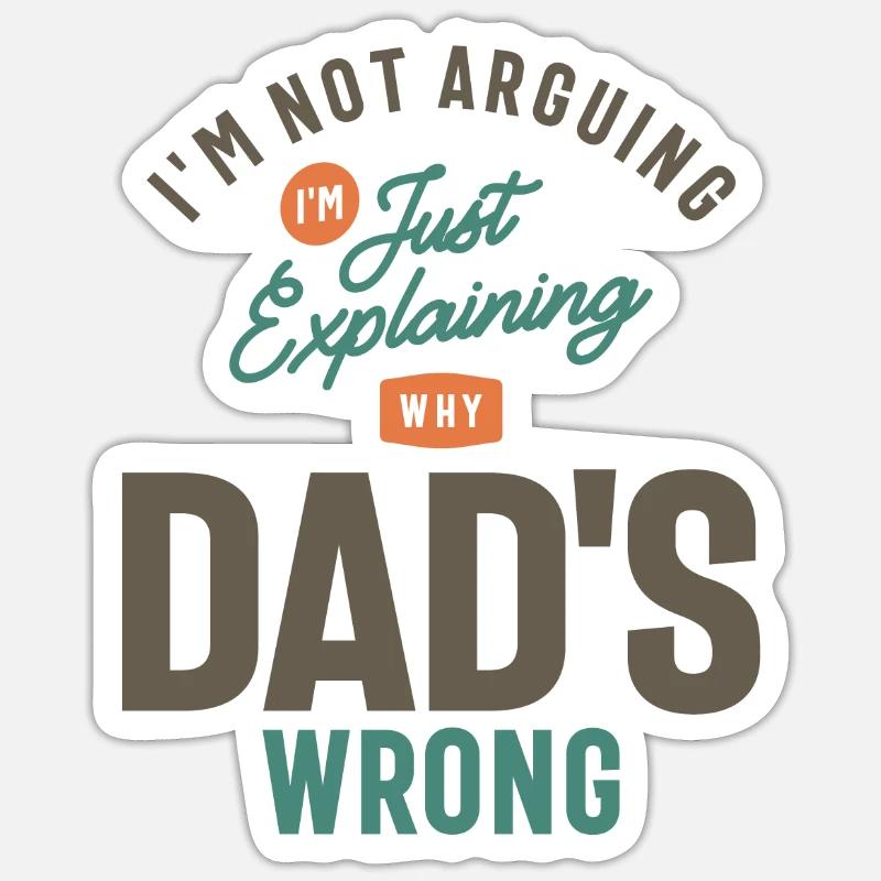 Explaining Dad's Wrong - The Grandpa's Insight Sticker size S (10 x 10 cm)