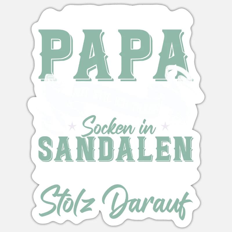 Ich bin Papa mit Stil - Sticker Größe S (10 x 10 cm) - Mattweiß