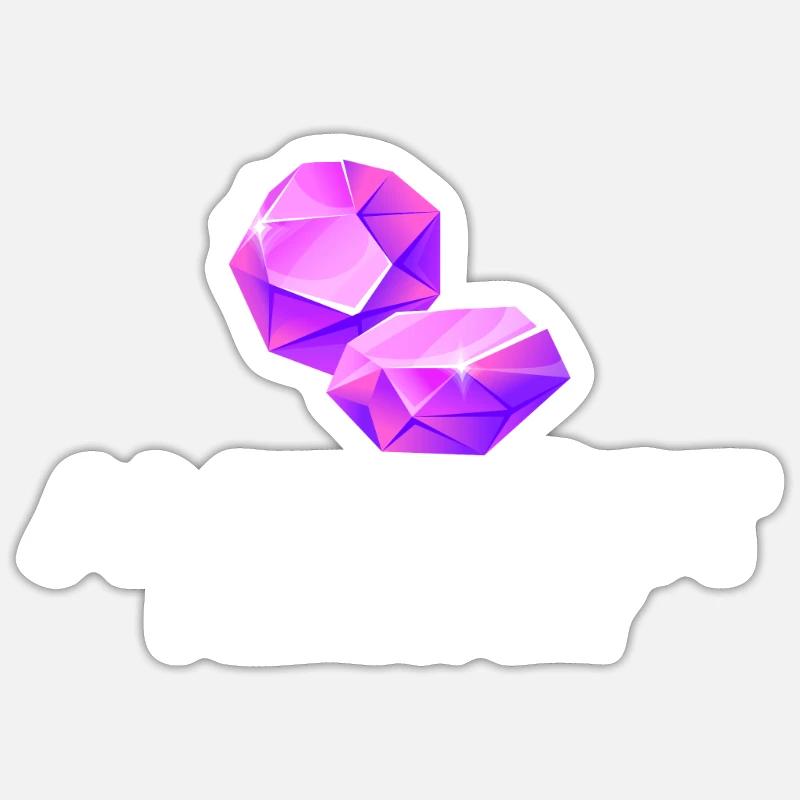 Gemstones - Sticker size S (10 x 10 cm) - white matte