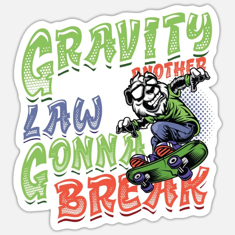 Skateboard Halfpipe, Tricks, Skateboarding - Sticker size S (10 x 10 cm) - white matte